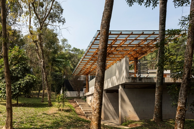 Ibiuna住宅，木构玻璃屋顶 / Metro Arquitetos Associados - 建筑图, 独立住宅