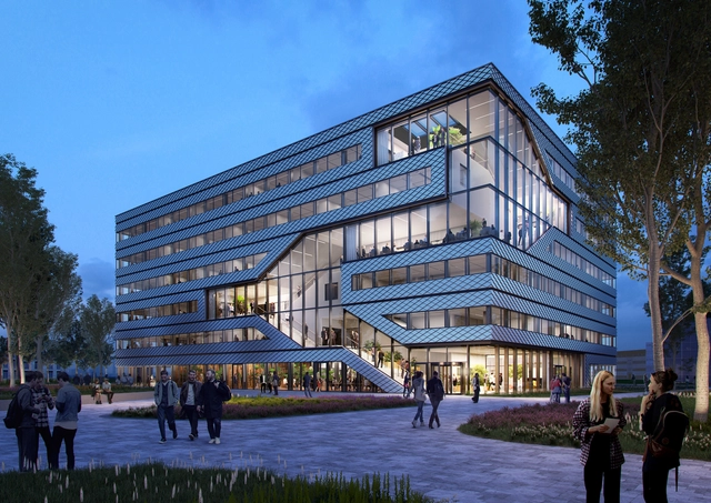 Complexo empresarial sustentável projetado pelo MVRDV em Amsterdã começa a ser construído - Imagem de Destaque