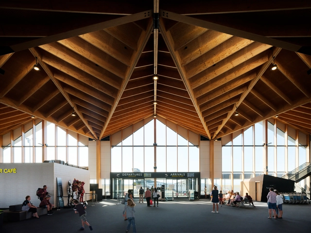 Terminal del aeropuerto de Nelson / Studio Pacific Architecture - Fotografía interior, Aeropuerto, Fijación Vigas