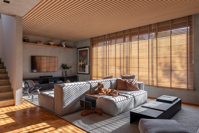 Casa LAC / VOA Arquitetura - Fotografia de Interiores, Em Detalhe, Dormitório, Viga, Mesa, Iluminação, Cadeira
