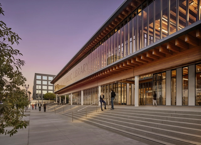 Billie Jean King 主图书馆 / Skidmore, Owings & Merrill - 建筑图, 图书馆, 表皮