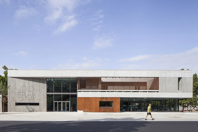 Diderot University Restaurant / Chapuis Royer Architectes - Exterior Photography, Restaurant, Facade, Door