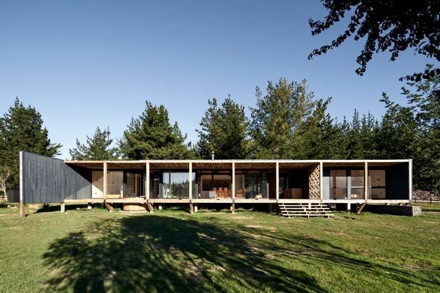 Casa Barra / Ossa Valdes Arquitectos - Fotografía exterior, Casas, Jardín, Fachada, Puerta