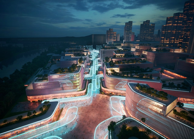 Zaha Hadid Architects requalifica área portuária de Shenzhen, China - Imagem de Destaque