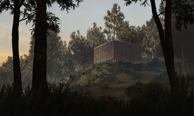 Arquitetura e natureza dão forma à capela isolada no Líbano - Imagem de Destaque