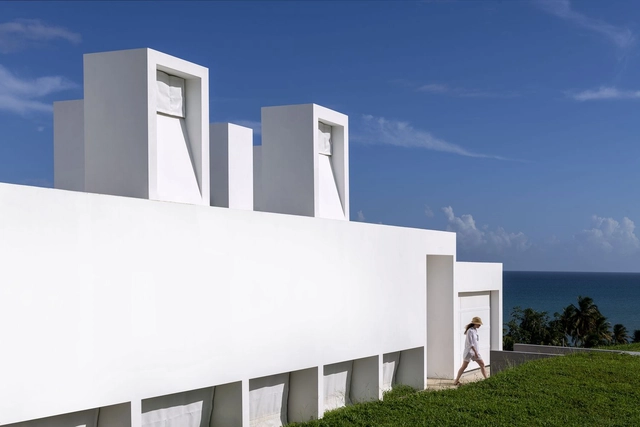 波多黎各白色‘烟囱’住宅 / FUSTER + Architects - 建筑图, 独立住宅, 表皮