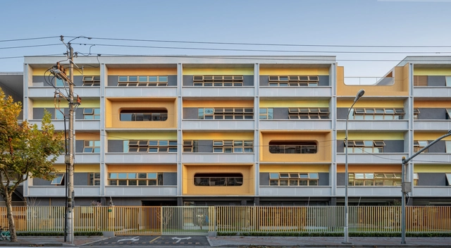 上海市高安路第一小学华展校区 / 山水秀建筑事务所 - 建筑图, 小学及初中, 表皮