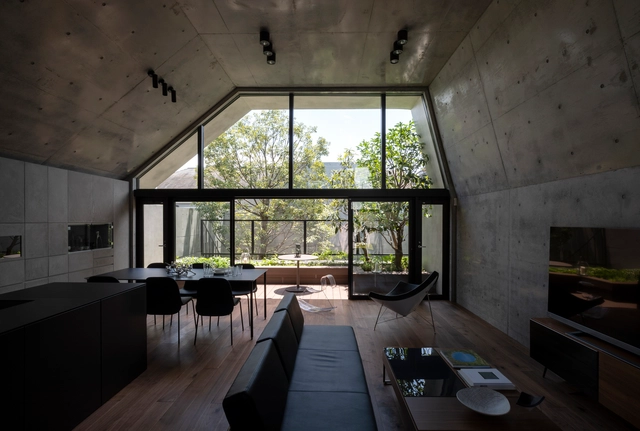Casa caparazón de hormigón / IKAWAYA Architects - Fotografía interior, Casas