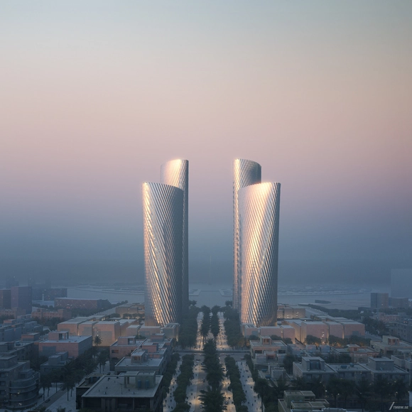 Foster + Partners presenta las Torres Lusail en el nuevo distrito comercial de Qatar - Imagen Principal