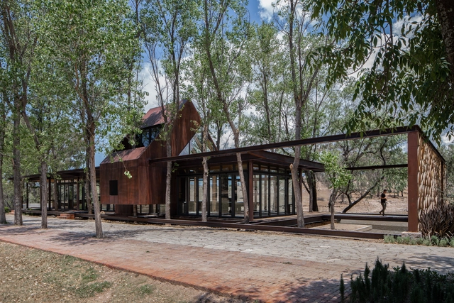 Terraza / Rancho Sierra Allende / fabián m escalante h | arquitectos - Fotografía exterior, Casas, Fachada, Fijación Vigas, Bosque
