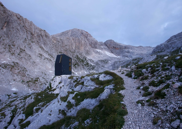 Bivouac Under Grintovec Shelter  / Miha Kajzelj architect - Exterior Photography, Small Scale