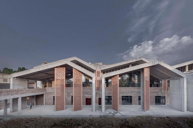 湾头桥乡镇中心 / 地方工作室 - 建筑图, 社区中心, 表皮, 柱