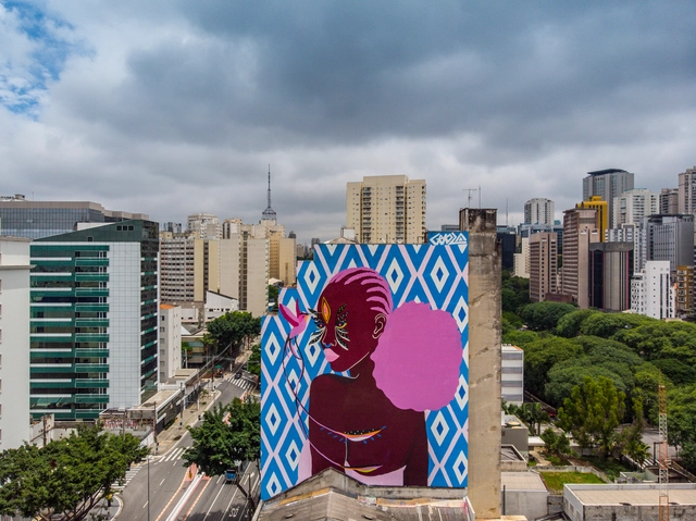 Artista Criola resgata história do bairro da Liberdade em São Paulo com mural urbano - Imagem de Destaque