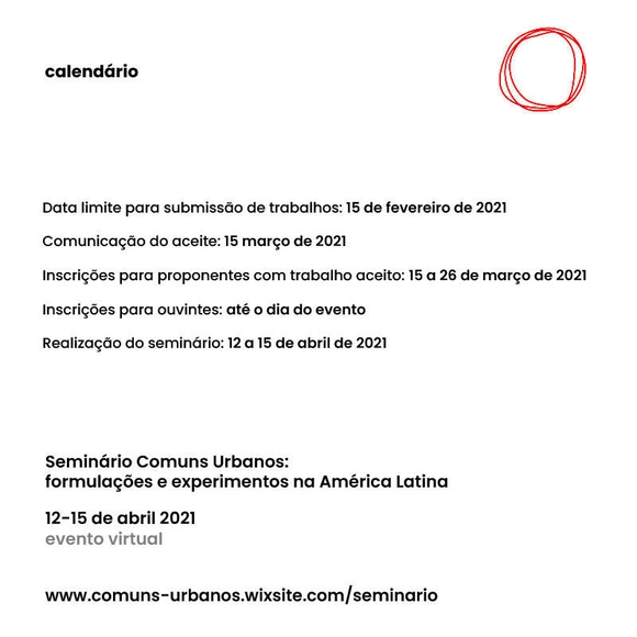 Seminário Comuns Urbanos: formulações e experimentos na América Latina - Imagem de Destaque