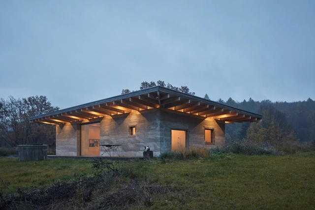 捷克首座麻制混凝土住宅 / Ateliér Lina Bellovičová - 建筑图, 独立住宅
