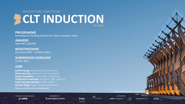 Call for Entries : CLT Induction - Introducing Cross Laminated Timber in India.  - Featured Image