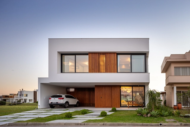Residência JJR / dDM + Ateliê de Arquitetura - Fotografia de Exterior, Casas, Fachada, Porta