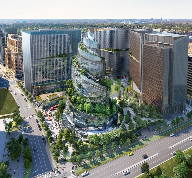 NBBJ diseña nuevo edificio de Amazon en Virginia: "Un entorno que prioriza el trabajo saludable y celebra la naturaleza" - Imagen Principal