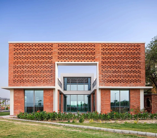 Integrated Production Facility for Organic India / Studio Lotus - Exterior Photography, Industrial Architecture, Door