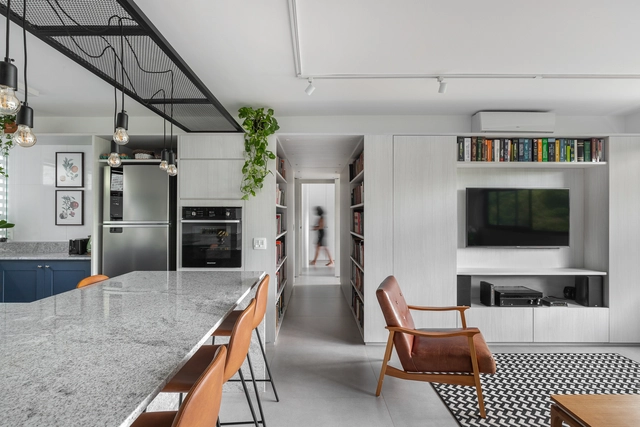 415N Apartment / CoDA - Interior Photography, Apartment Interiors, Kitchen, Table, Countertop, Chair