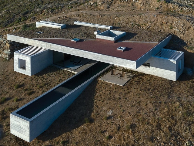 山坡上的泳池住宅 / Aristides Dallas Architects - 建筑图, 独立住宅