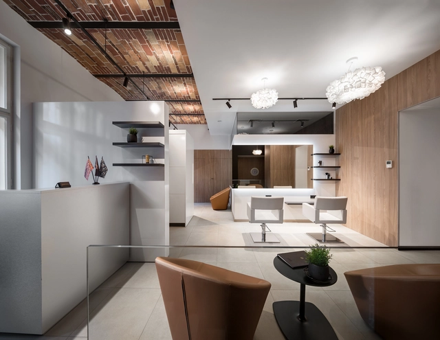 Bankhotel / KUDIN architects - Interior Photography, Historic Preservation, Kitchen, Beam, Table, Chair, Countertop