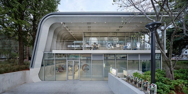 上海苏州河中石化加油站改造 / 同济原作设计工作室 - 建筑图, 加油站, 表皮