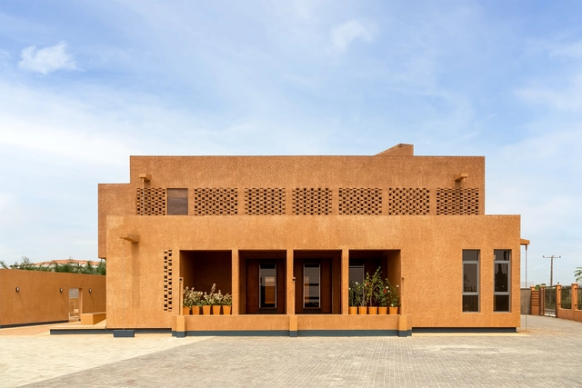  尼日利亚Abijo清真寺，赤土夯筑的社区灯塔 / Patrickwaheed Design Consultancy - 建筑图, 清真寺, 门, 表皮