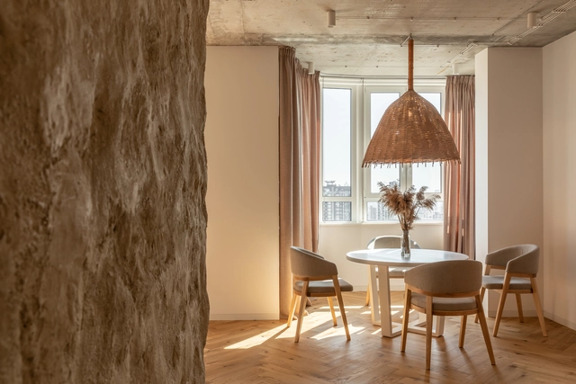Mazanka Apartment / Makhno Studio - Interior Photography, Apartment Interiors, Table, Chair