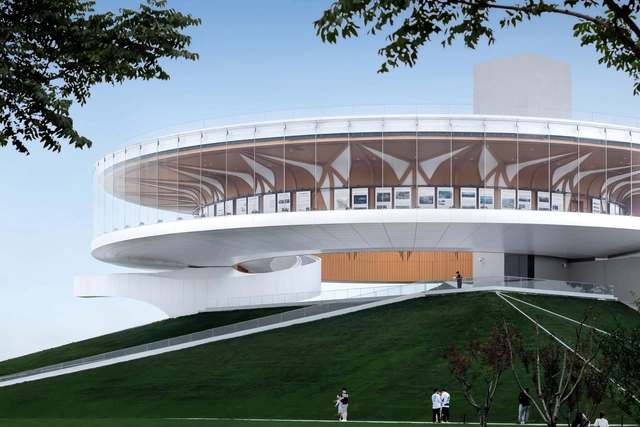 Zhengdong Longhu Public Art Center / STUDIO A+ - Exterior Photography, Cultural Center, Facade