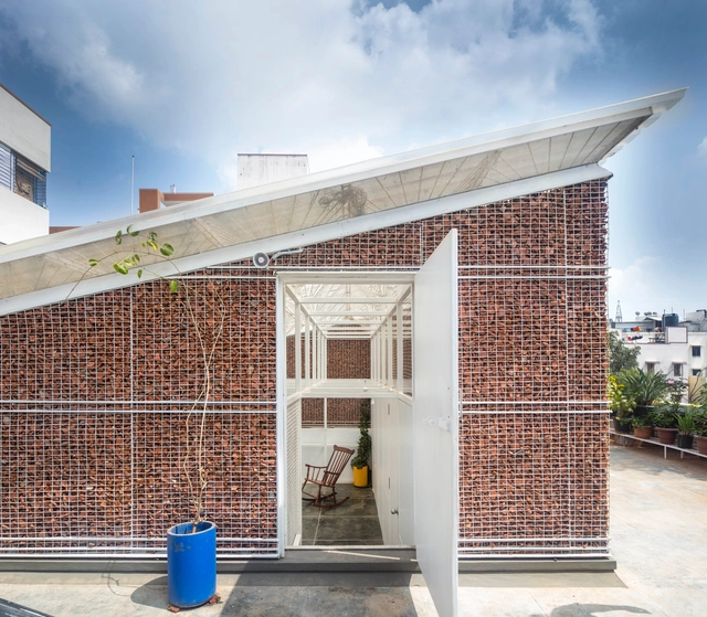 班加罗尔脚手架屋 / Gaurav Roy Choudhury Architects GRCA - 建筑图, 住宅室内设计, 表皮, 门
