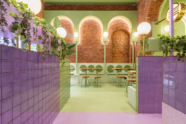 Bun Milan Restaurant / Masquespacio - Interior Photography, Restaurant, Arch, Chair, Table