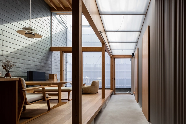大阪M+K住宅，穿越建筑的步行道 / SAI Architectural Design Office - 室内图, 住宅室内设计