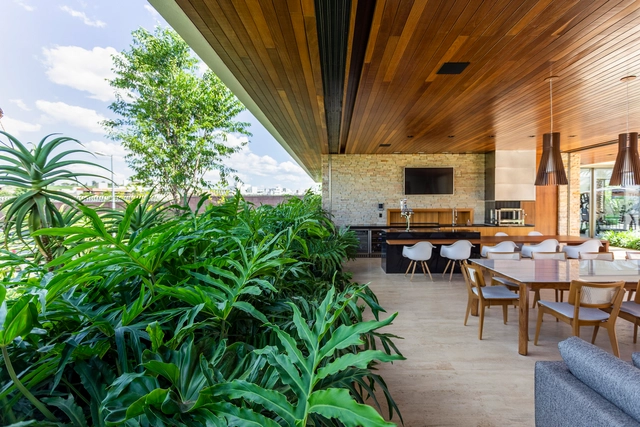Casa Patrocínio / Aguirre Arquitetura - Fotografia de Interiores, Casas, Pátio, Viga, Mesa, Cadeira
