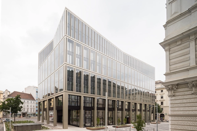 Edificio de oficinas Rathausstraße 1 / Schuberth und Schuberth + Stadler Prenn + Ostertag - Fotografía exterior, Edificio De Oficinas