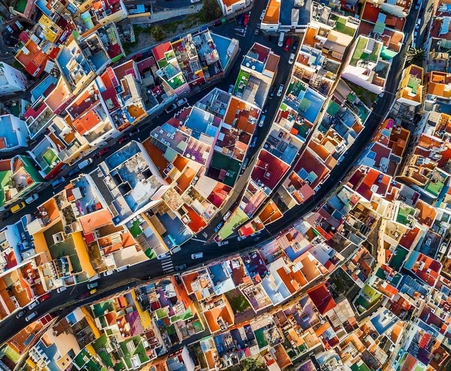 Colorful Architecture: 7 Cities with Vibrant Colors Seen from Above - Featured Image