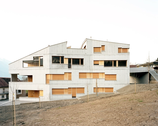 Obergass坡地公寓 / uli mayer urs hüssy architekten - 建筑图, 公寓