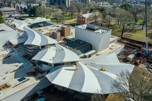 Cobertura do Museu de Belas Artes do Arkansas projetado pelo Studio Gang é concluída - Imagem de Destaque