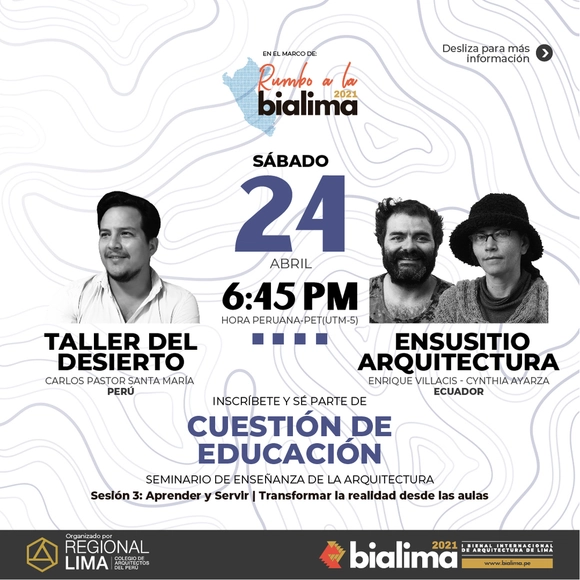 Rumbo a la BIALIMA 2021 - Cuestión de Educación: Seminario de Enseñanza de la Arquitectura - 3° sesión - Imagen Principal