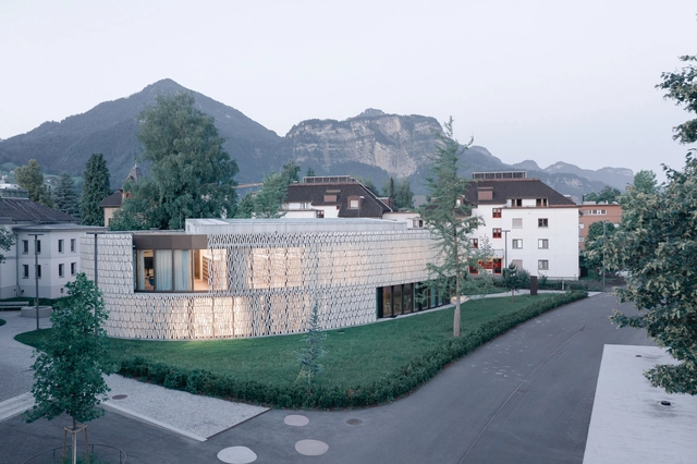 多恩比恩公共图书馆，半透明遮阳 / Dietrich | Untertrifaller Architekten - 建筑图, 可持续发展