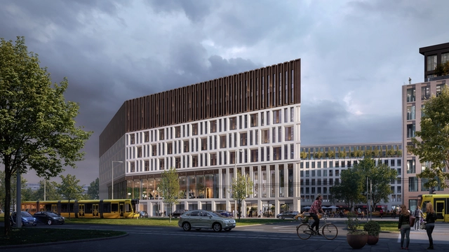 Barcode Architects and Tchoban Voss Architekten Illustrate Germany's Cultural Shift in new Dresden Headquarters - Featured Image