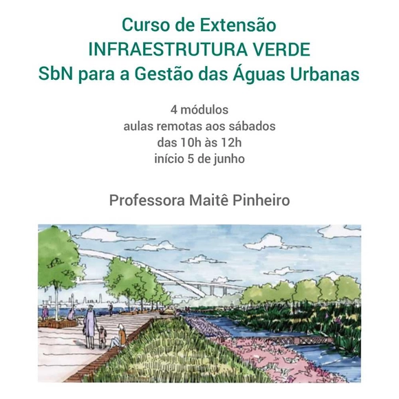 Curso de Extensão - Infraestrutura Verde - SbN para a Gestão das Águas Urbanas - Imagem de Destaque