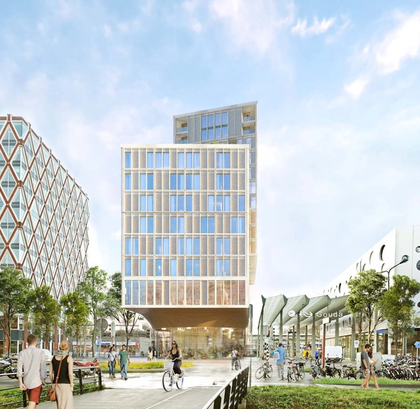 KCAP Designs Gouda Station Mixed-Use Tower in the Netherlands - Featured Image