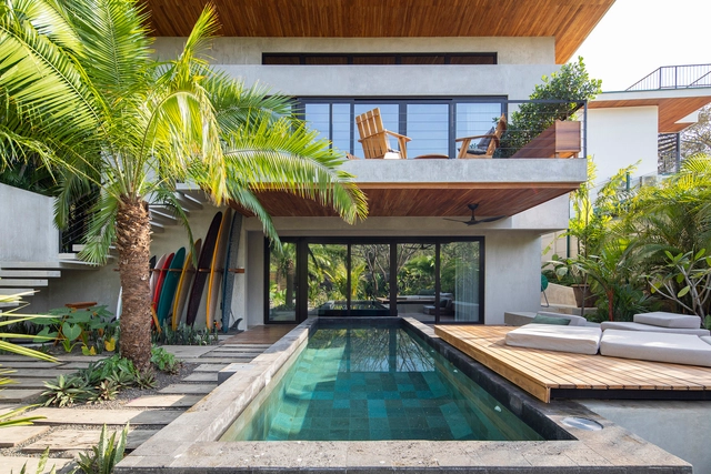 Nosara Casa MARU / LOOP Design Studio - Fotografía interior, Casas, Patio interior, Fachada