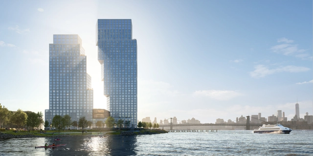 Las Torres Greenpoint Landing de OMA en Nueva York entran en la fase final de construcción - Imagen Principal