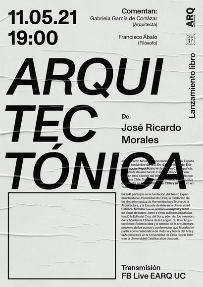 Lanzamiento Arquitectónica, Reedición del libro de Jóse Ricardo Morales - Imagen Principal