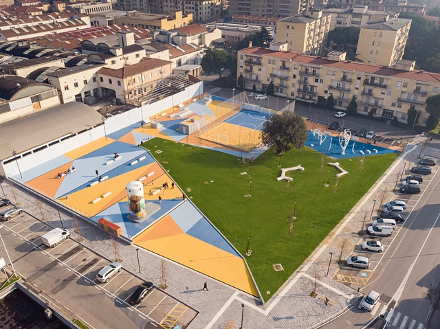 Playground MacroLotto Zero Prato / Ufficio Planificazione degli Spazi Pubblici del Comune di Prato - Desenhos, Reabilitação