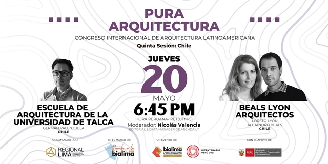 Rumbo a la BIALIMA 2021 - Pura Arquitectura: Congreso internacional de Arquitectura Latinoamericana - "Chile" - Imagen Principal
