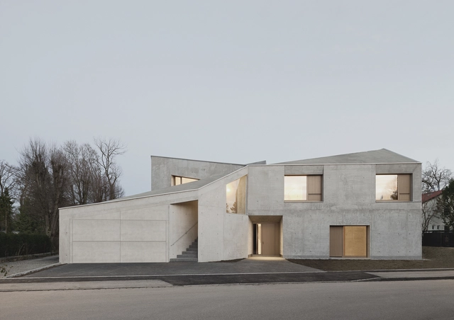 几何L形别墅 / Pool Leber Architekten - 建筑图, 独立住宅, 表皮