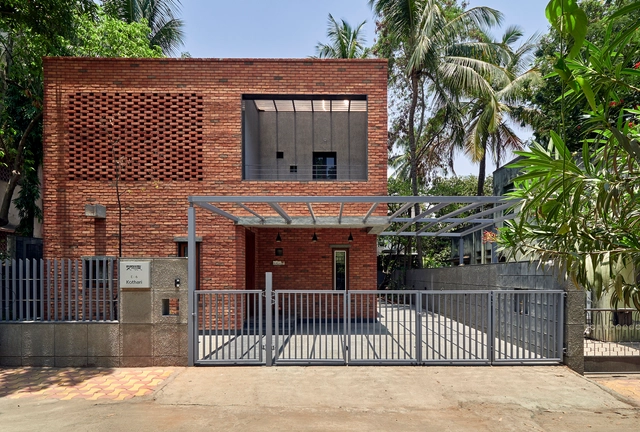 Brick Abode / Alok Kothari Architects - Exterior Photography, Houses, Fence